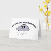 Little Black Rain Cloud Karte (Gelbe Blume)