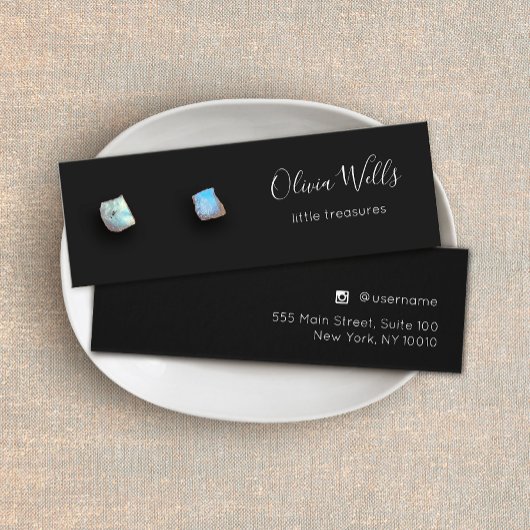 Little Black Stud Earring Juwelier Display Card