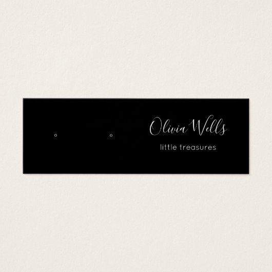 Little Black Stud Earring Juwelier Display Card (Vorderseite)