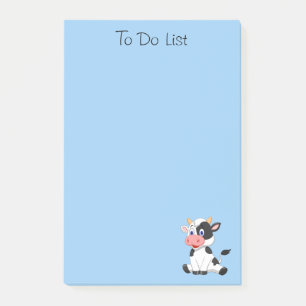 Little Black & White Bull Post-it® Notes 4 x 6 Post-it Klebezettel