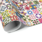 Little Blocks - Quilt-Blöcke Geschenkpapier (Rolleneckpunkt)