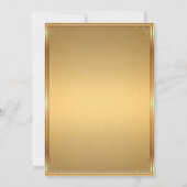 Little Blond Princess, Baby Shower Invasion, Gold Einladung (Rückseite)