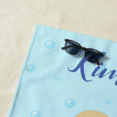 Little Blonde Mermaid Personalisiert Beach Handtuc Strandtuch (Beispiel)