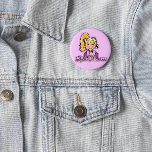 Little blonde Princess Hair Girl Button (Beispiel)