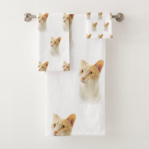 Little Blondie Cat Wondering Badhandtuch Set