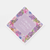 Little Bloom Lila Pink Floral Baby Dusche Serviette (Ecke)