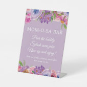 Little Bloom Lila Pink Floral Baby Girl Momosa Sockelschild (Vorderseite)