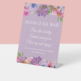 Little Bloom Lila Pink Floral Baby Girl Momosa Sockelschild