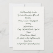 Little Blooms Baby Sprinkle | Blumengarten Einladung (Rückseite)