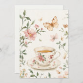 Little Blooms Baby Sprinkle | Blush & Sage Einladung (Vorne/Hinten)