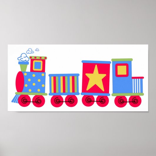 Little Blue and Red Train Poster (Vorne)