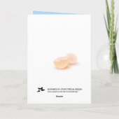 Little Blue Bird Baby Dusche Danke Karte (Rückseite)