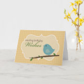 Little Blue Bird Birthday Card Karte (Gelbe Blume)