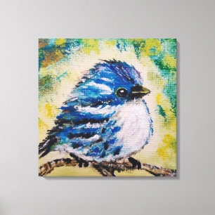 Little Blue Bird Canvas Print Leinwanddruck