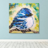 Little Blue Bird Canvas Print Leinwanddruck (Insitu (Holzboden))
