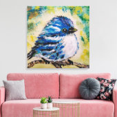 Little Blue Bird Canvas Print Leinwanddruck (Insitu (Wohnzimmer))
