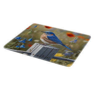 Little Blue Bird Cutting Board Schneidebrett