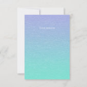 Little Blue Bird Floral Danke Karte (Rückseite)