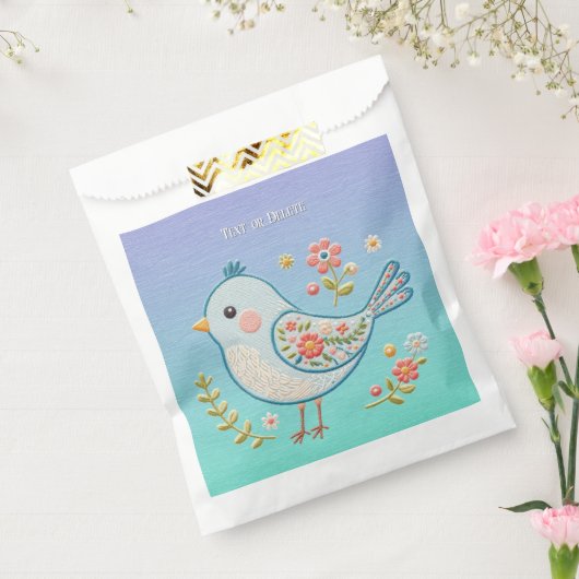 Little Blue Bird Floral Fevor Bags Geschenktütchen (Versiegelt)
