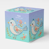 Little Blue Bird Floral Fevor Box Geschenkschachtel (Vorderseite)