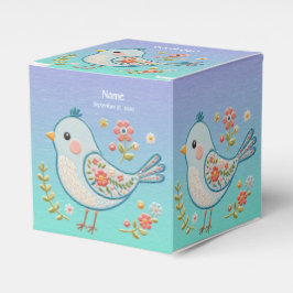 Little Blue Bird Floral Fevor Box Geschenkschachtel