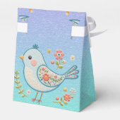 Little Blue Bird Floral Fevor Box Geschenkschachtel (Rückseite)