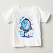 Little Blue Bird Funny Baby T - Shirt (Vorderseite)