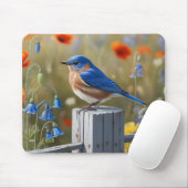 Little Blue Bird Mousepad (Mit Mouse)