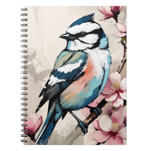 Little Blue Bird | Notebook-Journal Notizblock (Vorderseite)