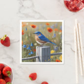 Little Blue Bird Paper Napkin Serviette (Beispiel)