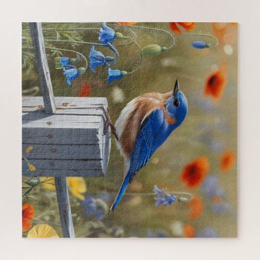 Little Blue Bird Puzzle (Horizontal)