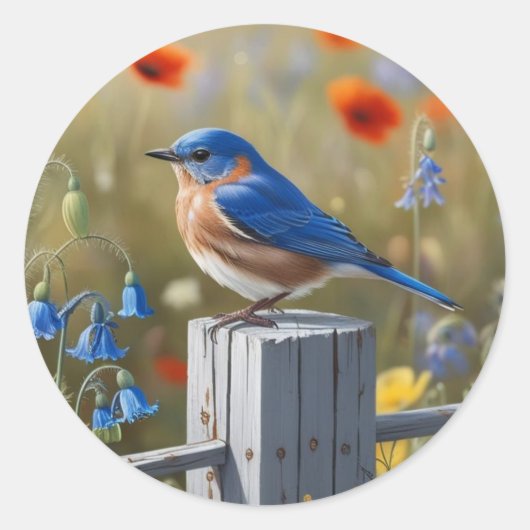 Little Blue Bird Sticker (Vorderseite)