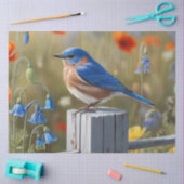 Little Blue Bird Tissue Paper Seidenpapier (Basteln)