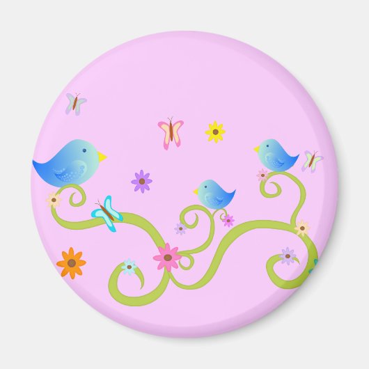 Little Blue Birdies Magnet (Vorne)