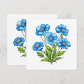 Little Blue Blumen (Vorne/Hinten)