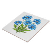 Little Blue Blumen Fliese (Seite)