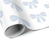 Little Blue Bow Baby Shower Boy Birthday Geschenkpapier (Rolleneckpunkt)