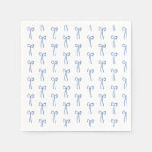 Little Blue Bow Paper Napkin Serviette (Vorderseite)
