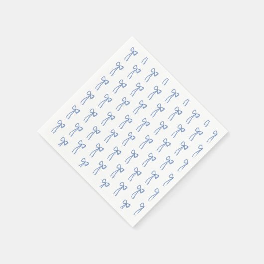 Little Blue Bow Paper Napkin Serviette (Ecke)