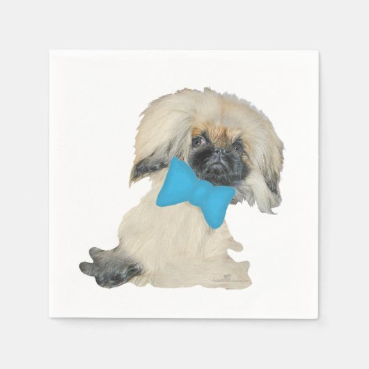 Little Blue Bow Serviette (Vorderseite)