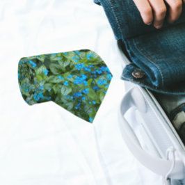 Little Blue Brunnera Blume Blumenmuster Krawatte