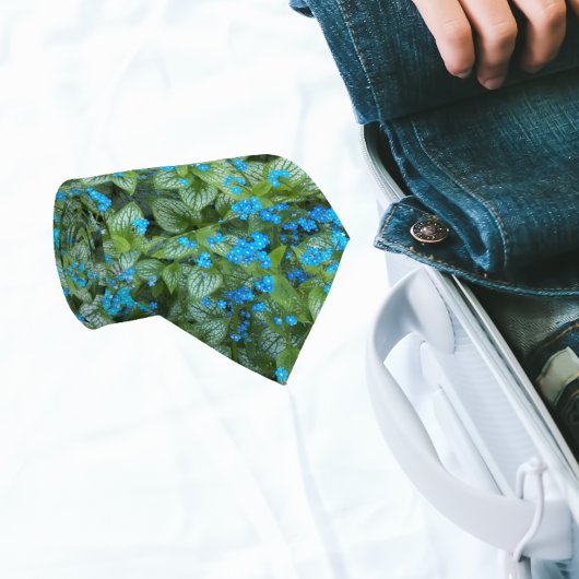 Little Blue Brunnera Blume Blumenmuster Krawatte