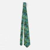 Little Blue Brunnera Blume Blumenmuster Krawatte (Rückseite)