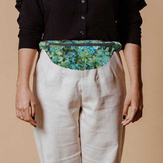 Little Blue Brunnera Blume Floral Bauchtasche