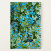 Little Blue Brunnera Blume Floral Notizblock (Rückseite)