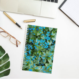 Little Blue Brunnera Blume Floral Notizblock