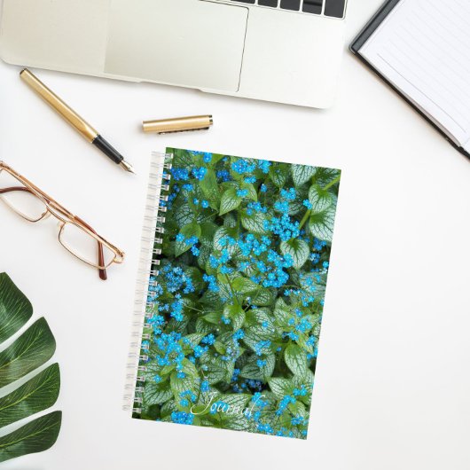 Little Blue Brunnera Blume Floral Notizblock