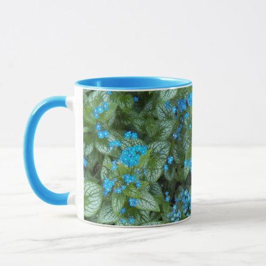Little Blue Brunnera Blume Floral Tasse (Links)