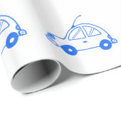 Little Blue Car Geschenkpapier (Rolleneckpunkt)
