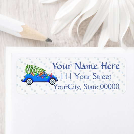 Little Blue Car & Tree Christmas Custom (Insitu)